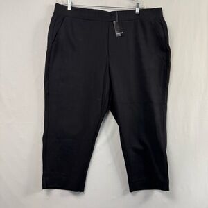 Torrid 3 Pants Womens 3X Black size 22 24 Cropped High Rise Side Pockets Stretch